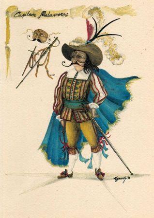 Capitan Matamoros, maschera commedia arte
