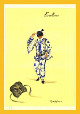 TRIVELLINO: Maschera Commedia dell'Arte TRIVELLINO: Maschera Commedia dell'Arte